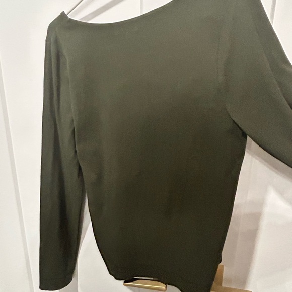 NWT ANTHROPOLOGIE TLA Olive Square Neck Ribbed Top XL - Picture 3 of 3